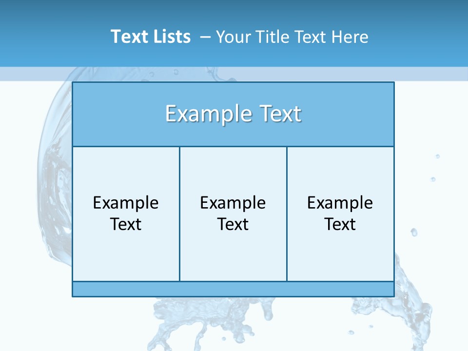Pour Moisture Wet PowerPoint Template