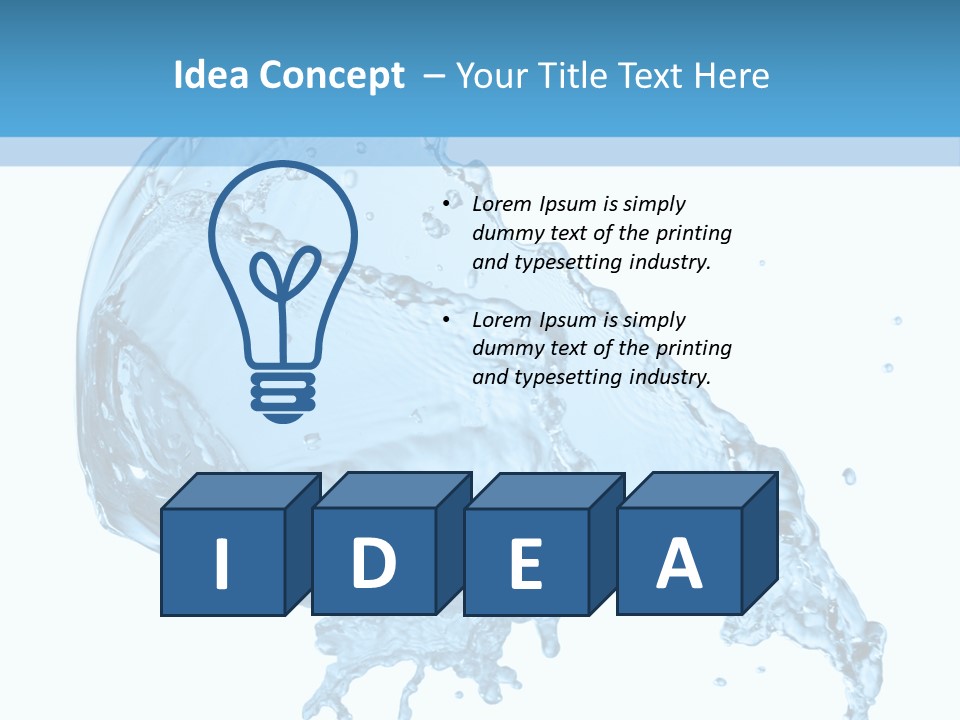 Pour Moisture Wet PowerPoint Template