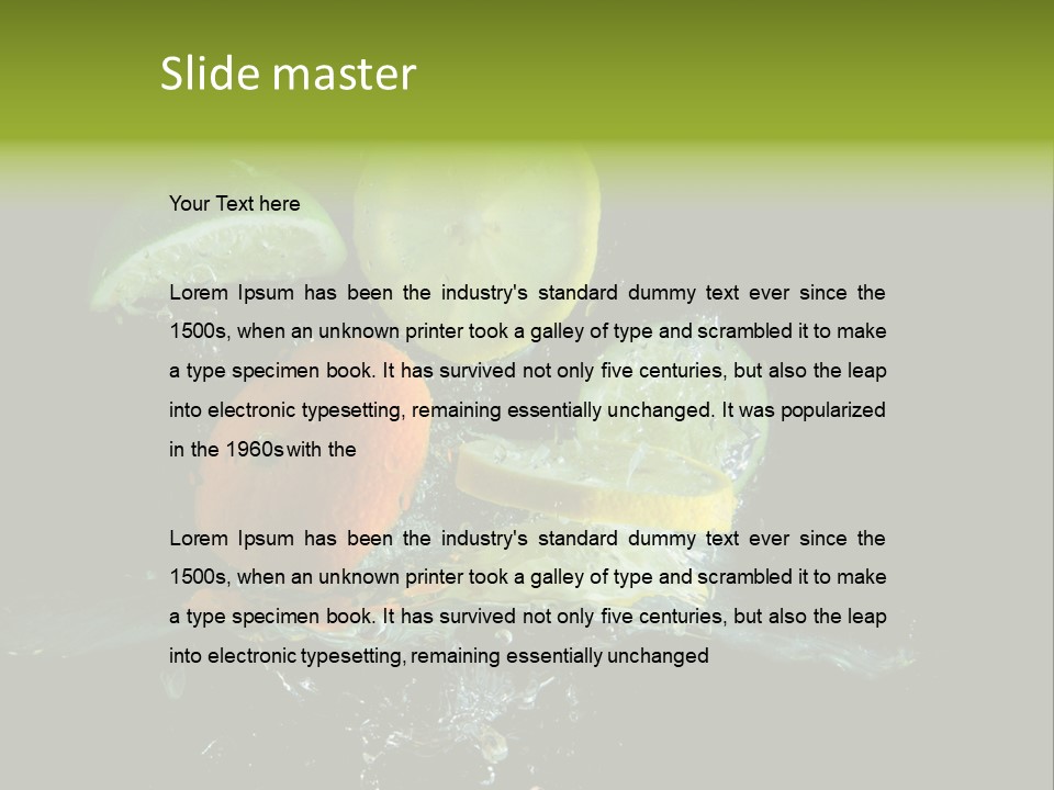 Ingredient Fruit Cold PowerPoint Template