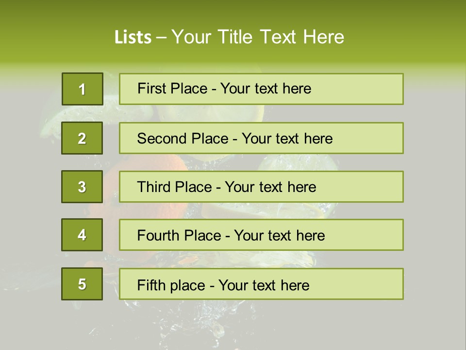 Ingredient Fruit Cold PowerPoint Template