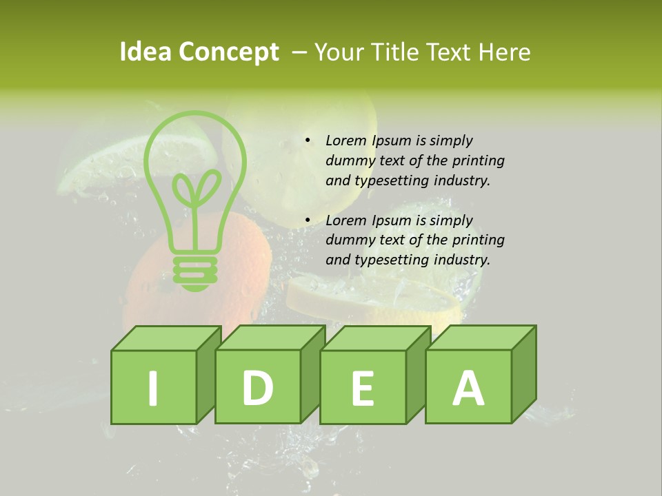 Ingredient Fruit Cold PowerPoint Template