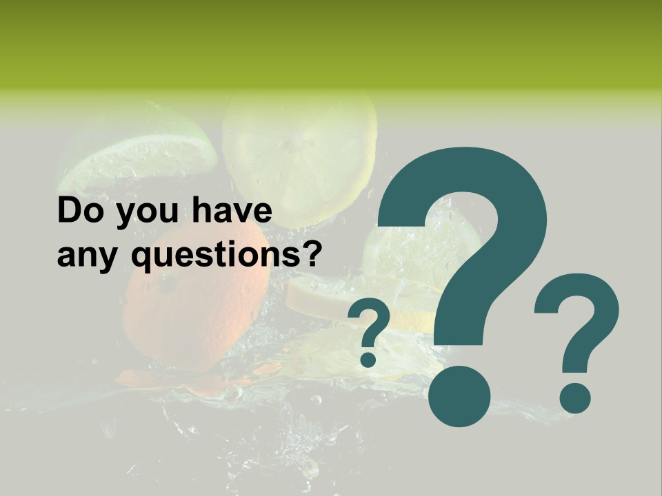 Ingredient Fruit Cold PowerPoint Template