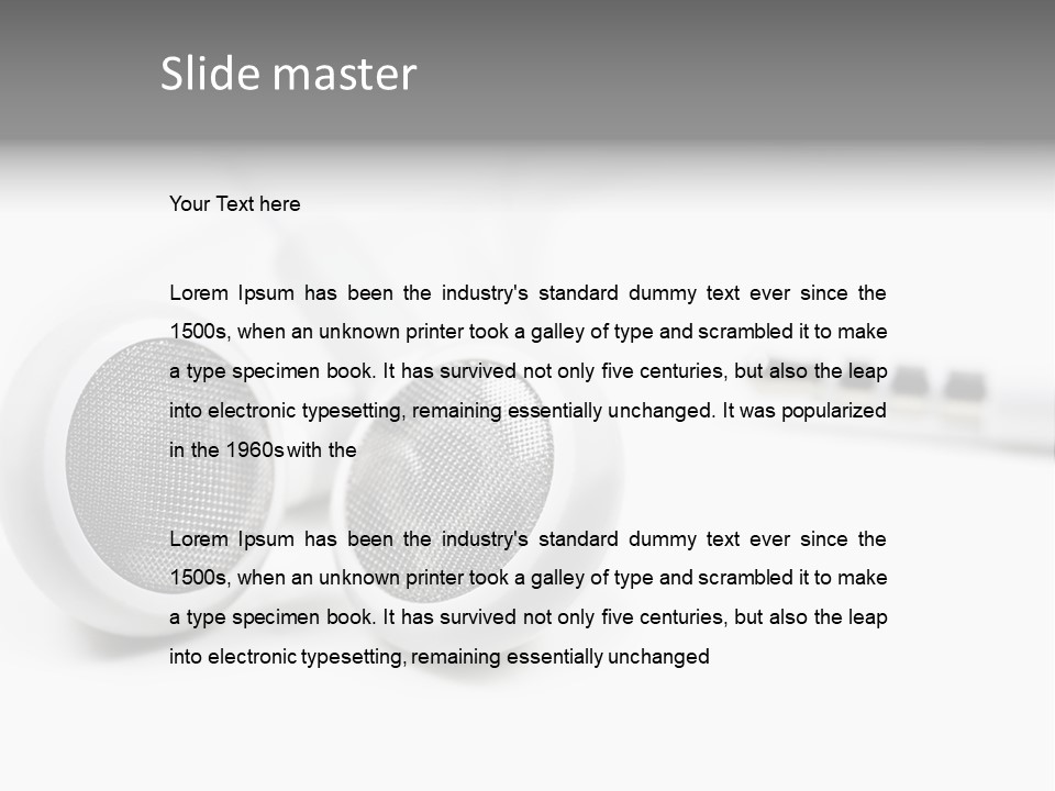 Headset Gadget Phone PowerPoint Template