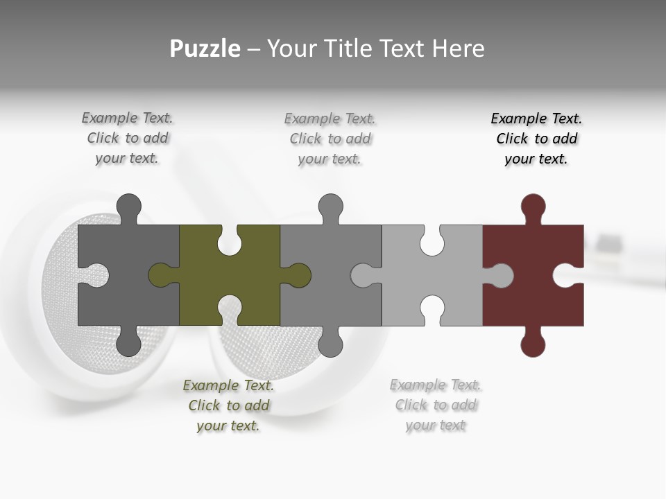 Headset Gadget Phone PowerPoint Template