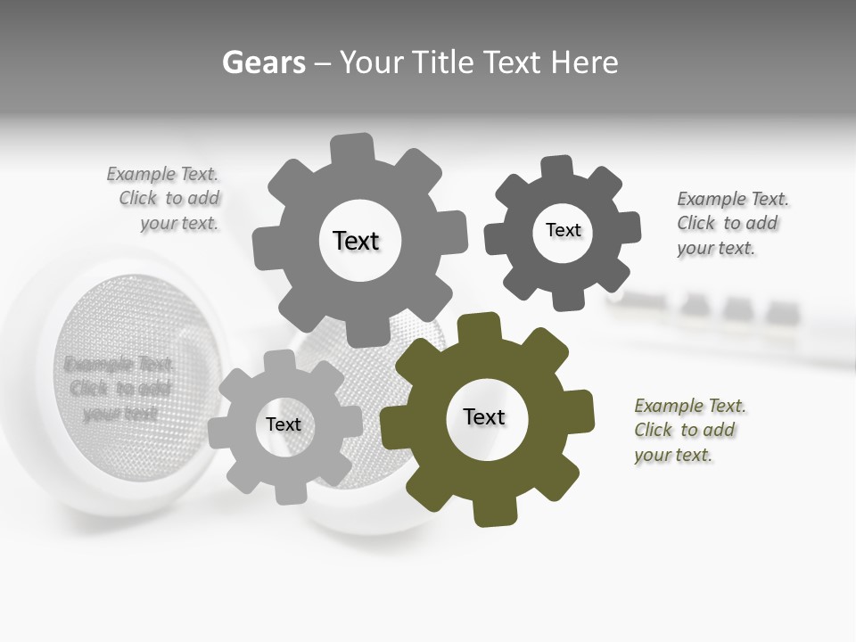 Headset Gadget Phone PowerPoint Template