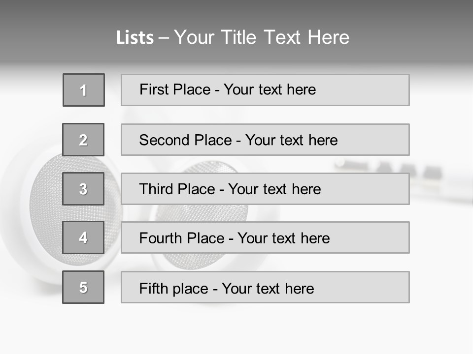 Headset Gadget Phone PowerPoint Template