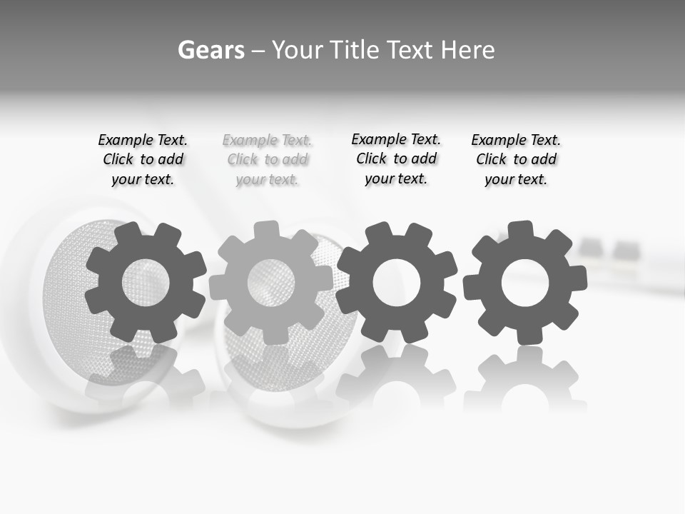 Headset Gadget Phone PowerPoint Template