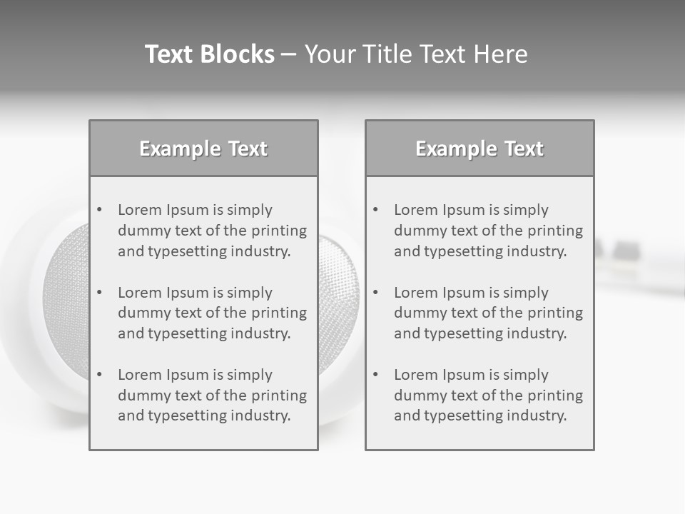 Headset Gadget Phone PowerPoint Template