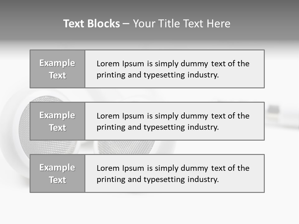 Headset Gadget Phone PowerPoint Template