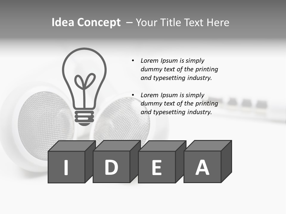 Headset Gadget Phone PowerPoint Template