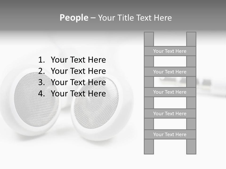 Headset Gadget Phone PowerPoint Template