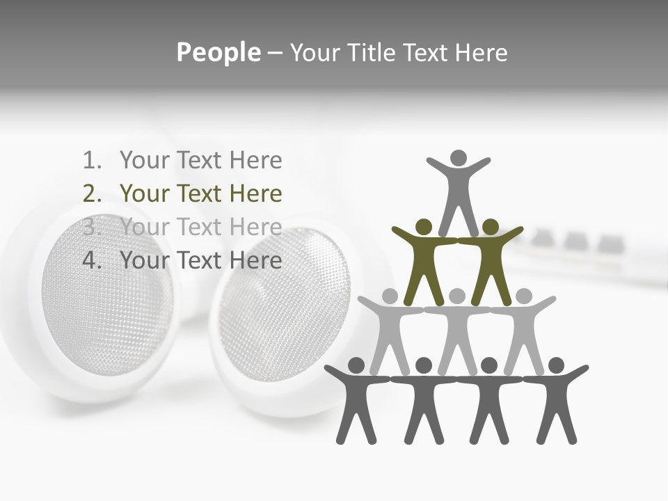 Headset Gadget Phone PowerPoint Template