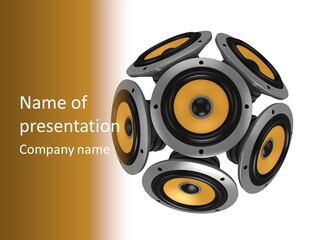 Acoustic Speaker Audio PowerPoint Template