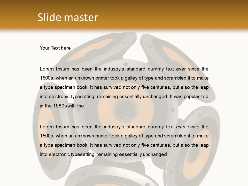 Acoustic Speaker Audio PowerPoint Template