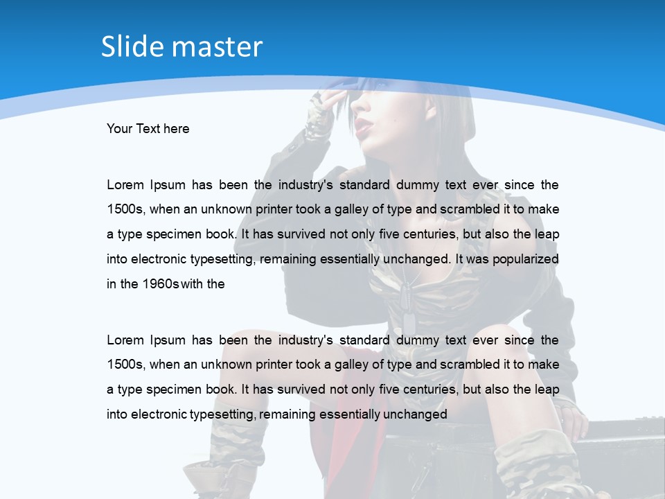 Girl Tempting Pin Up PowerPoint Template