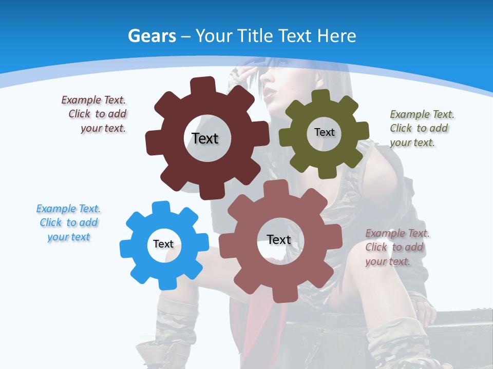 Girl Tempting Pin Up PowerPoint Template