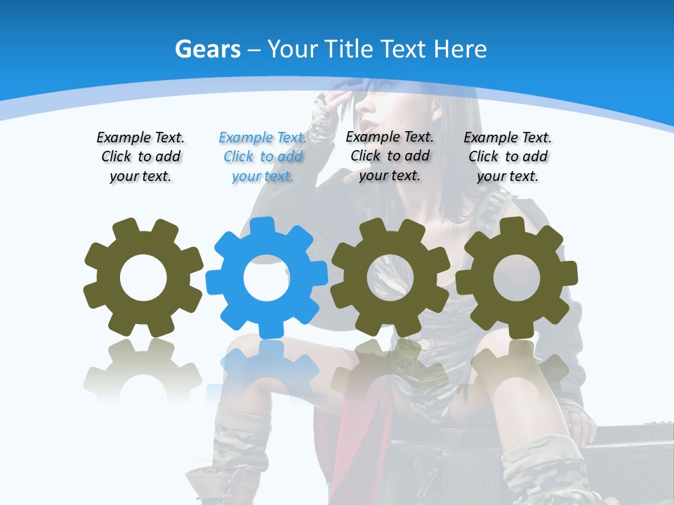 Girl Tempting Pin Up PowerPoint Template