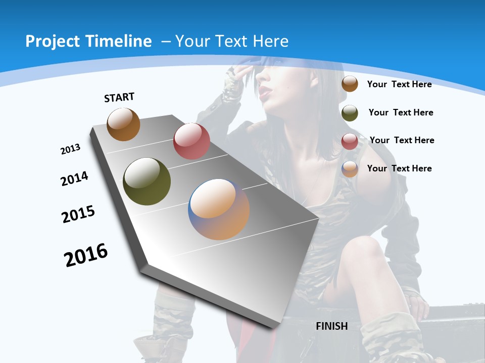 Girl Tempting Pin Up PowerPoint Template