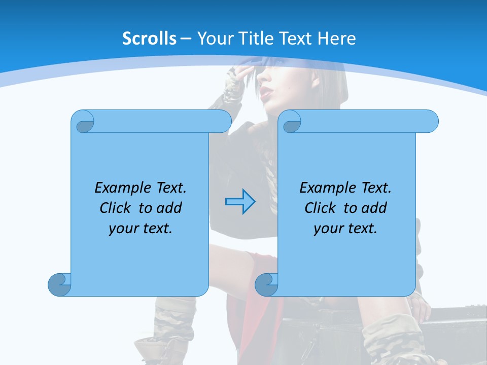 Girl Tempting Pin Up PowerPoint Template