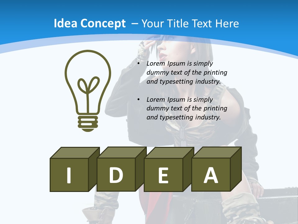 Girl Tempting Pin Up PowerPoint Template