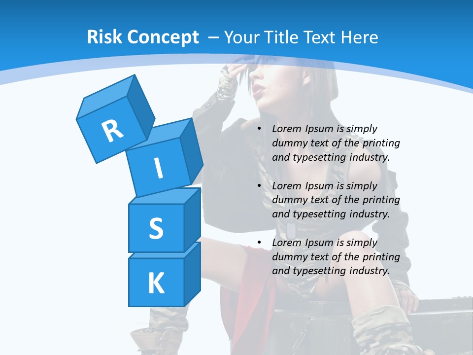 Girl Tempting Pin Up PowerPoint Template