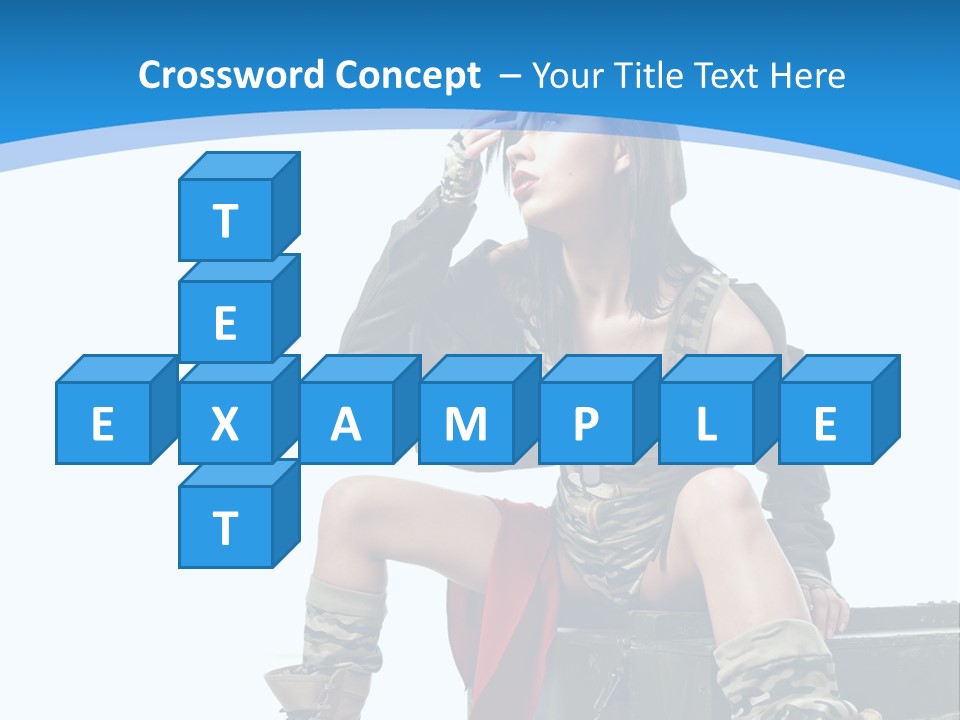 Girl Tempting Pin Up PowerPoint Template