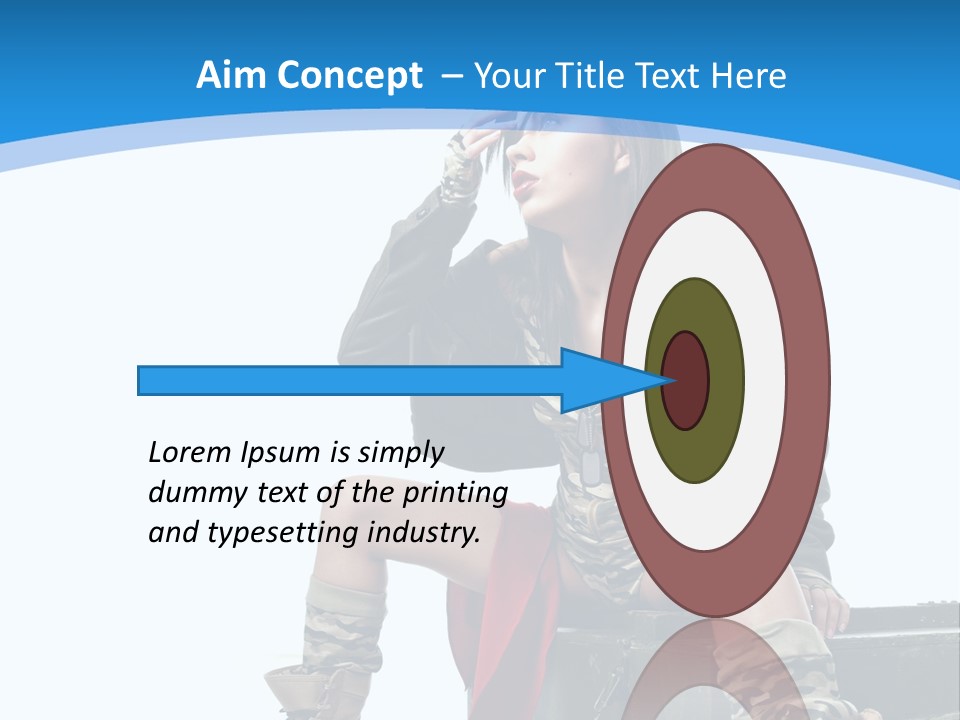 Girl Tempting Pin Up PowerPoint Template