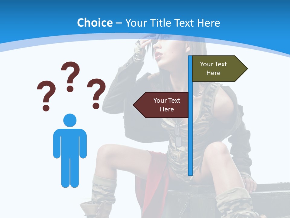 Girl Tempting Pin Up PowerPoint Template