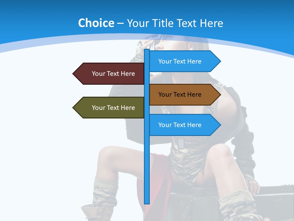 Girl Tempting Pin Up PowerPoint Template