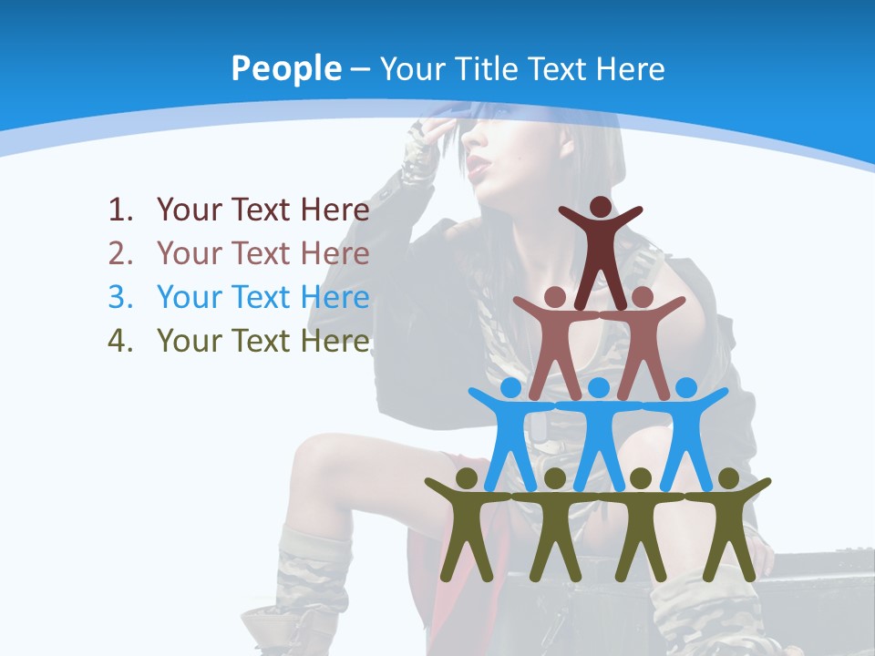 Girl Tempting Pin Up PowerPoint Template