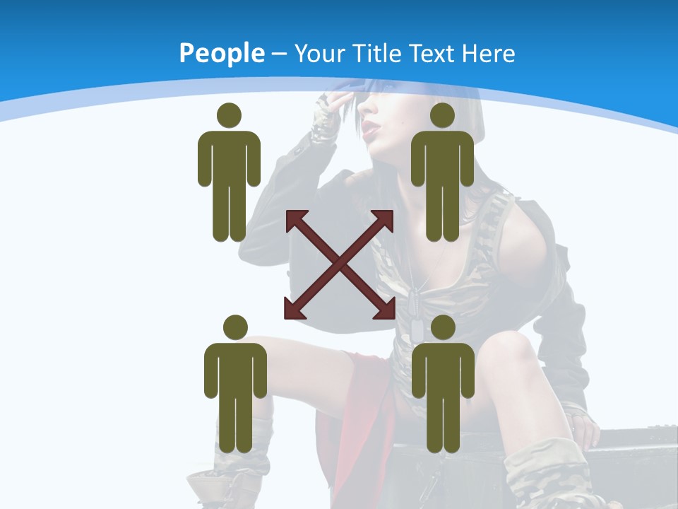 Girl Tempting Pin Up PowerPoint Template