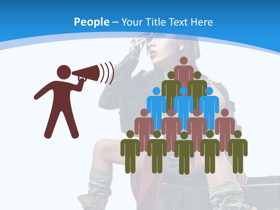 Girl Tempting Pin Up PowerPoint Template