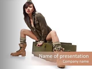Posing Model Cool PowerPoint Template
