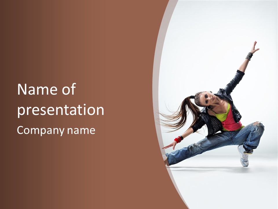 Stretching Fashion Human PowerPoint Template