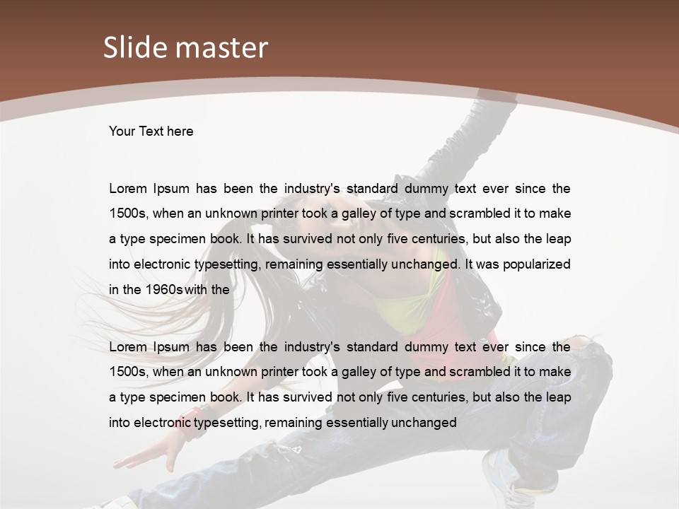 Stretching Fashion Human PowerPoint Template