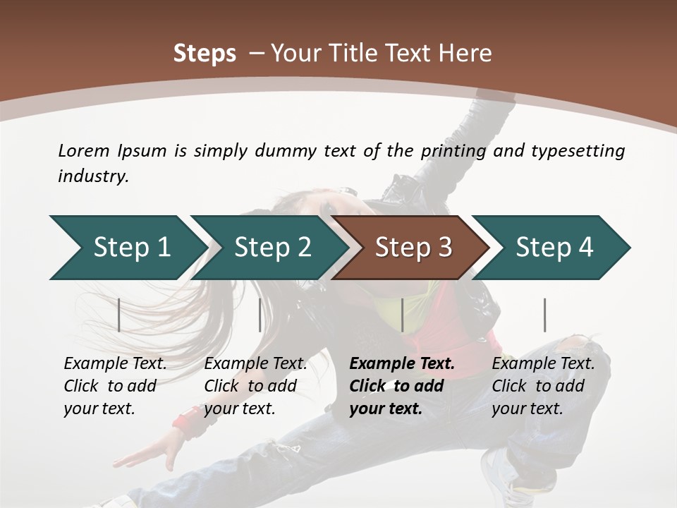 Stretching Fashion Human PowerPoint Template