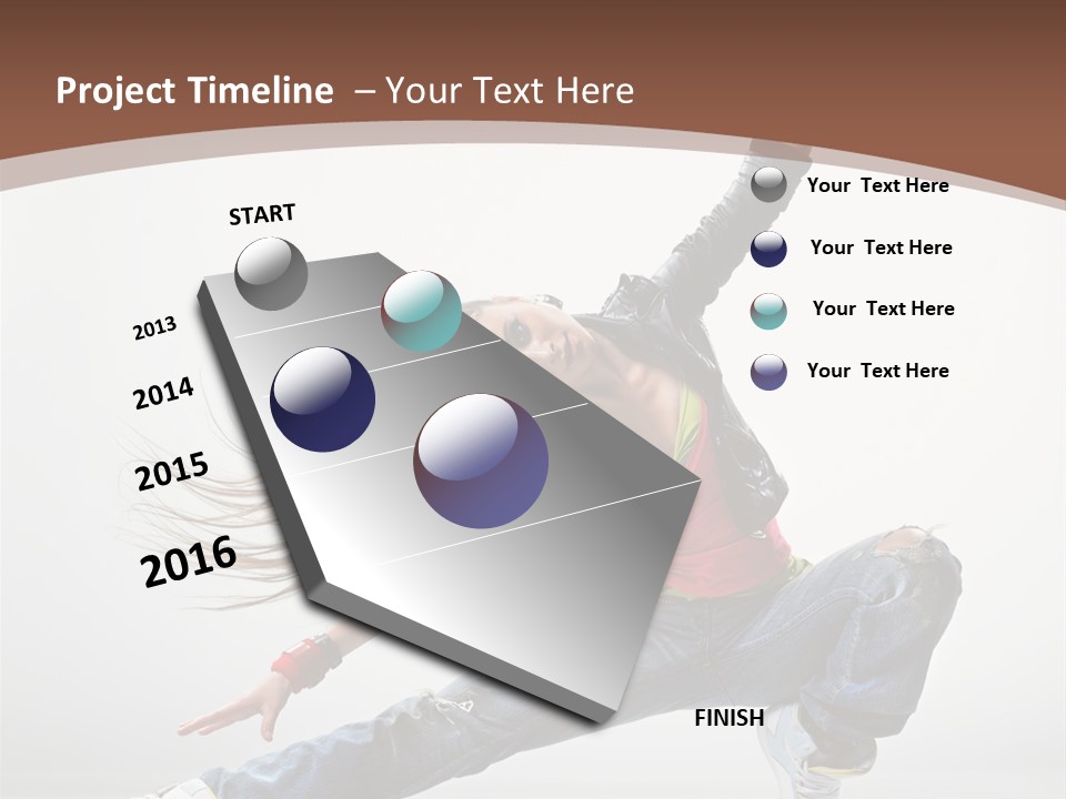 Stretching Fashion Human PowerPoint Template
