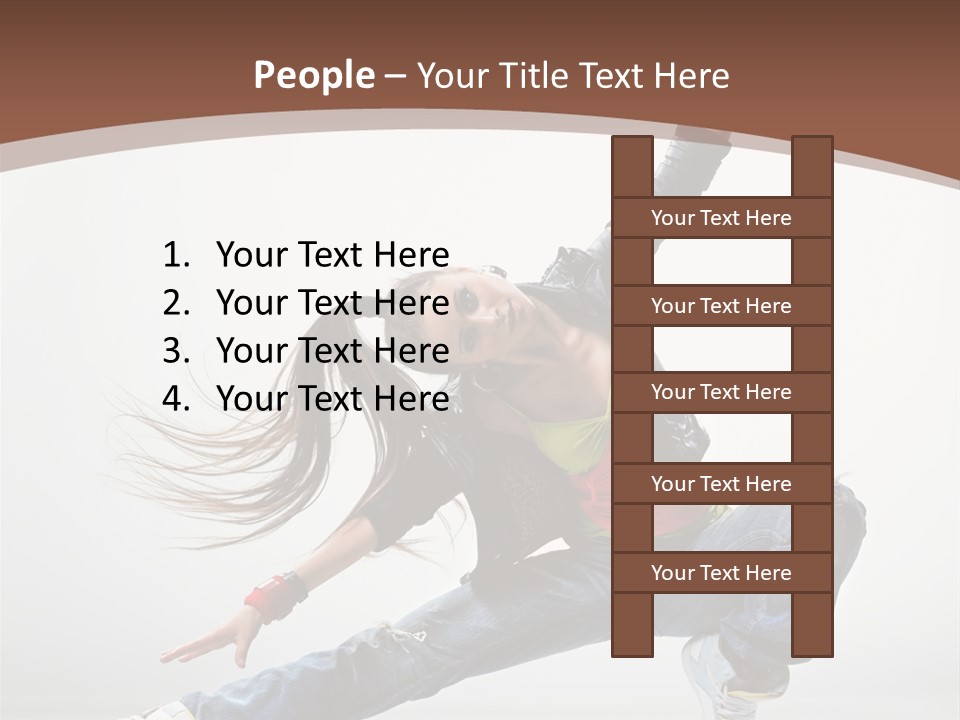 Stretching Fashion Human PowerPoint Template