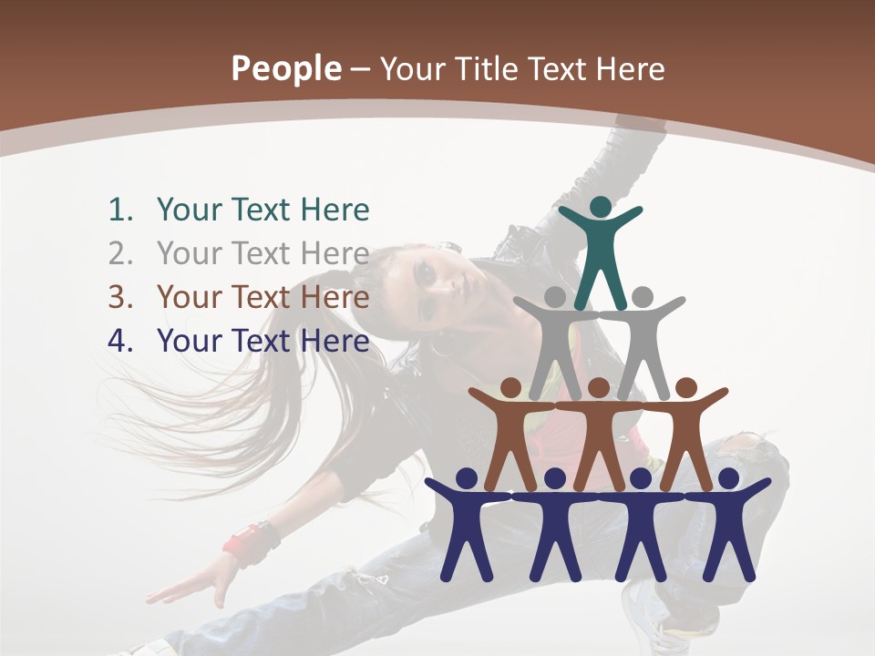 Stretching Fashion Human PowerPoint Template