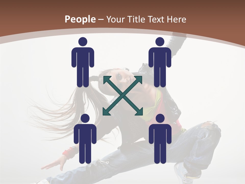 Stretching Fashion Human PowerPoint Template