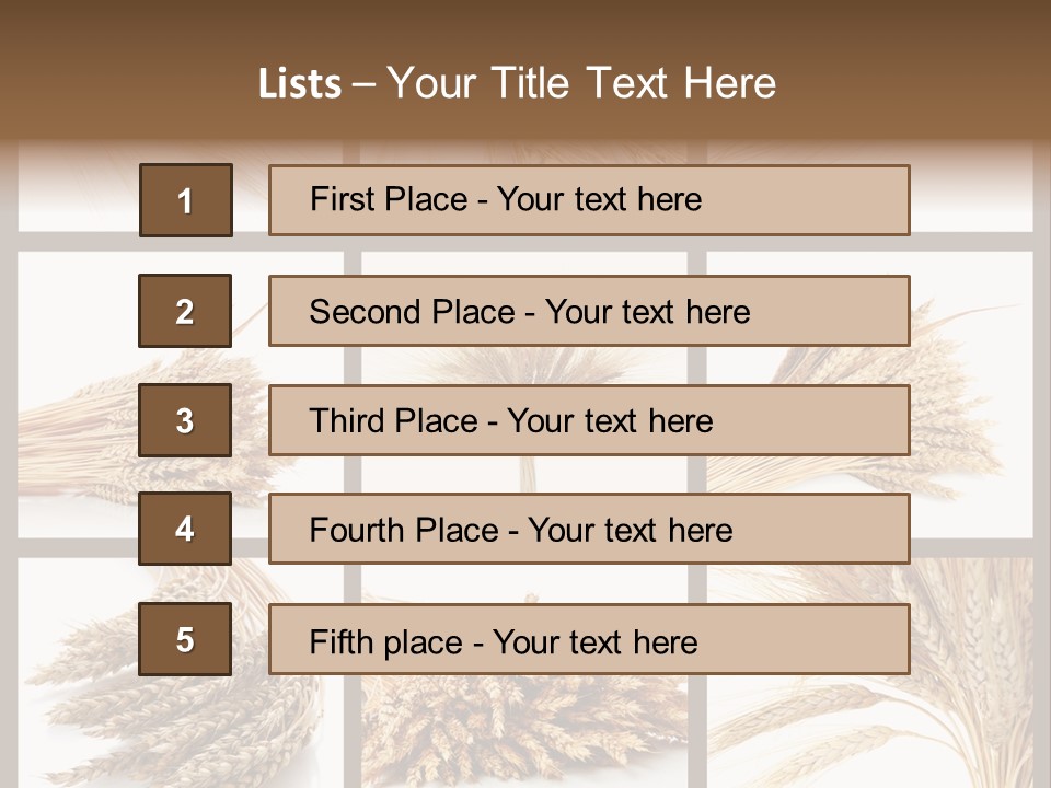 Ripe Ear White PowerPoint Template