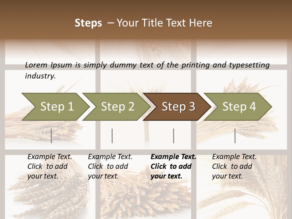 Ripe Ear White PowerPoint Template