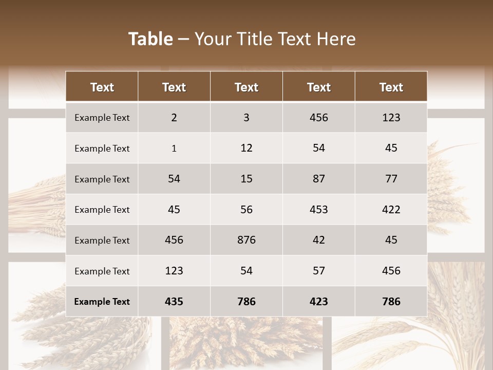 Ripe Ear White PowerPoint Template