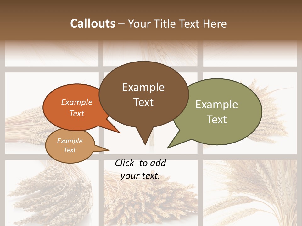 Ripe Ear White PowerPoint Template