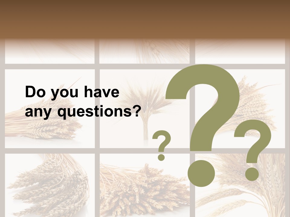 Ripe Ear White PowerPoint Template