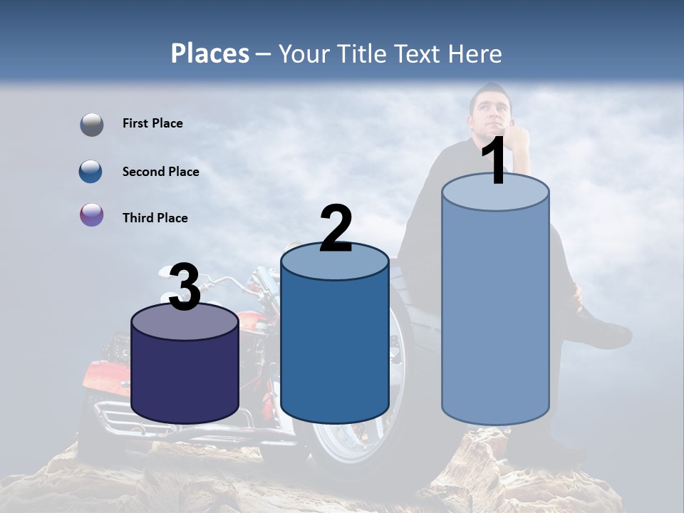 Biking Pursuit Male PowerPoint Template