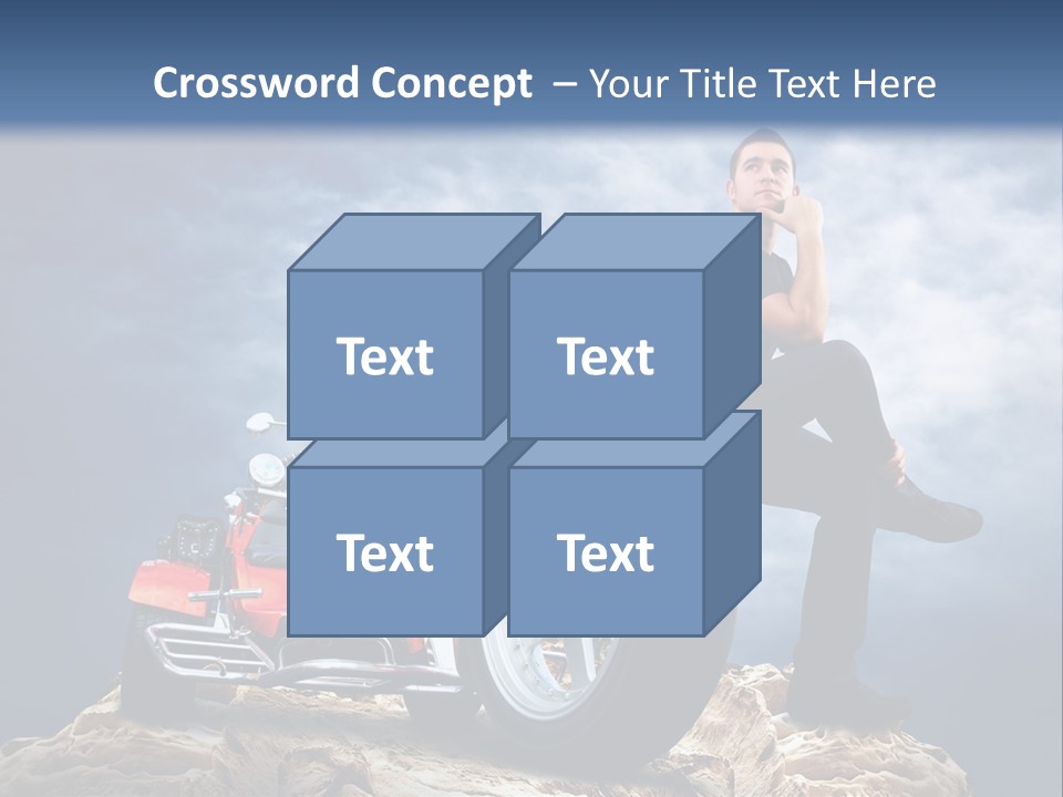 Biking Pursuit Male PowerPoint Template