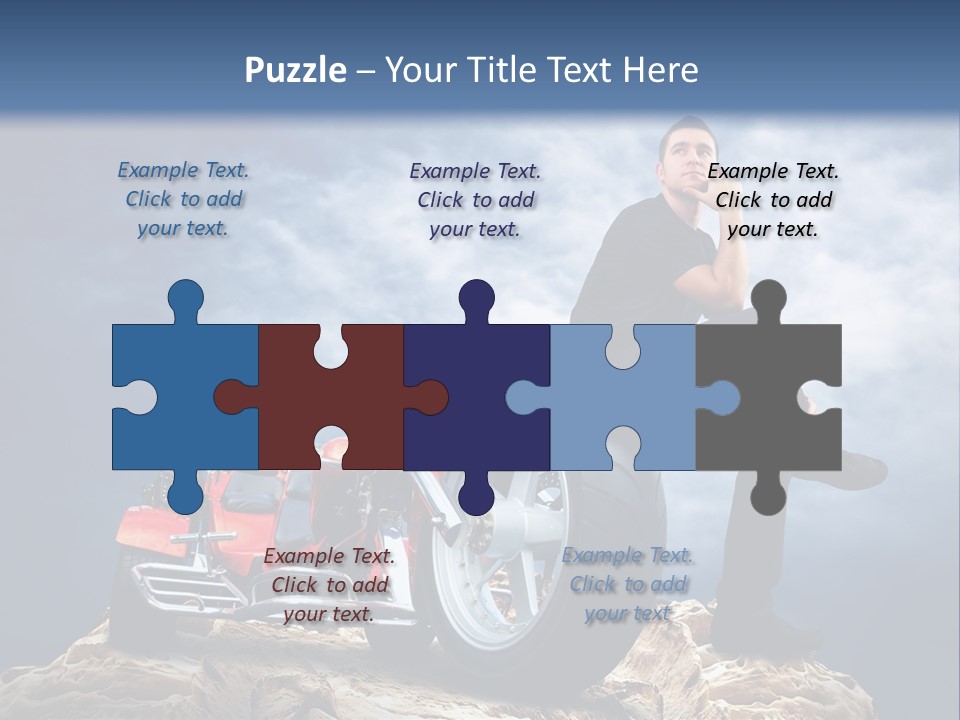 Biking Pursuit Male PowerPoint Template