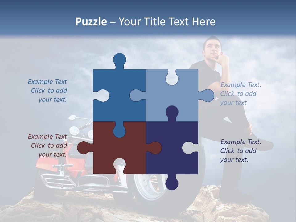 Biking Pursuit Male PowerPoint Template