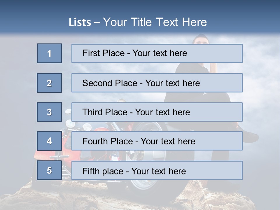 Biking Pursuit Male PowerPoint Template
